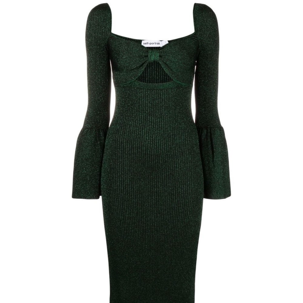 Self-Portrait cutout midi dress